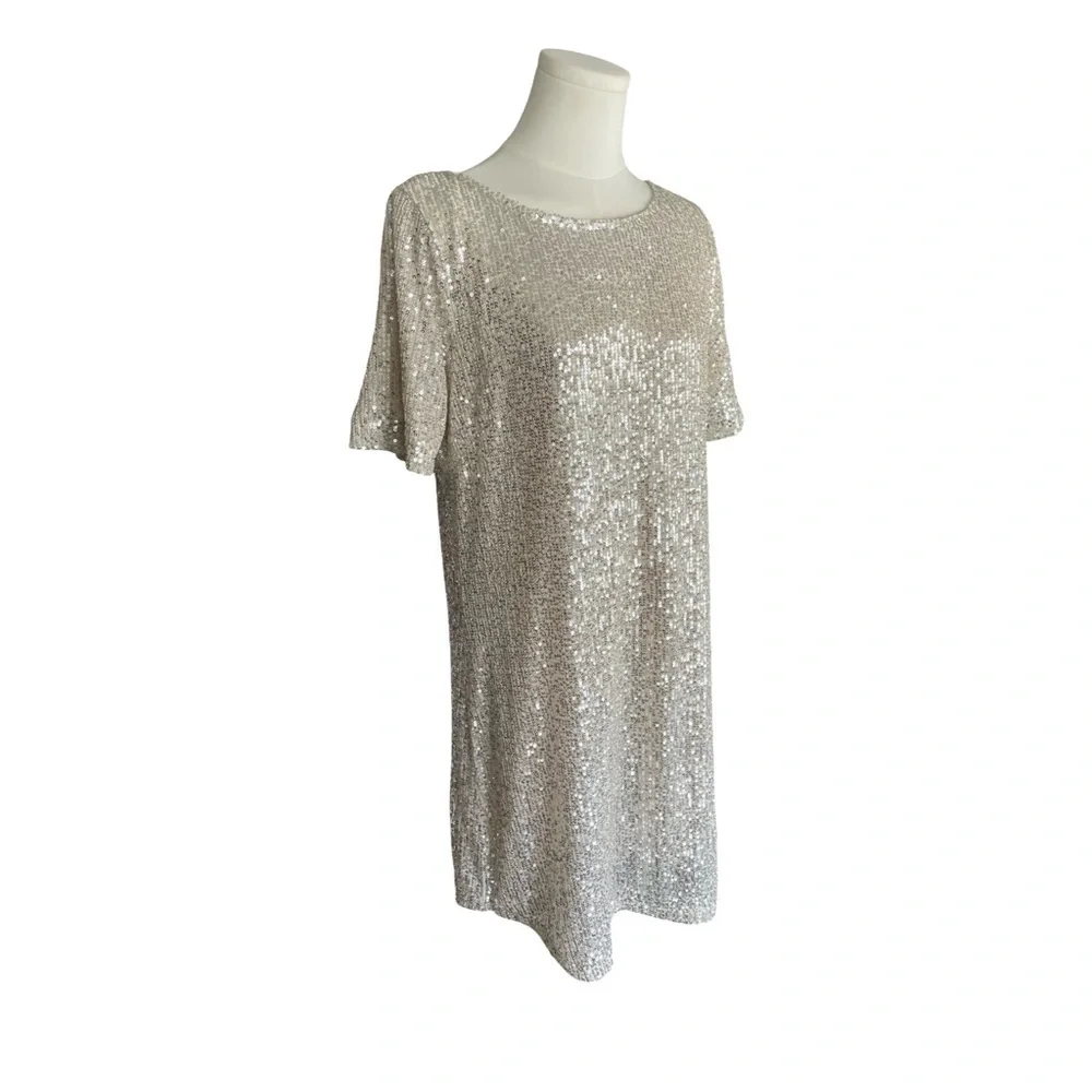 7 For All Mankind Sequin Sheath Mini Dress Womens Size Medium